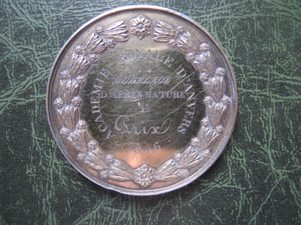 Belgium, gold, first prize, University of Antwerp, 1846 (C-BEL-02)