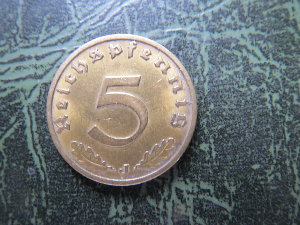 Germany, 5 pfennig, bronze, eagle and swastika (C-DEU-20)