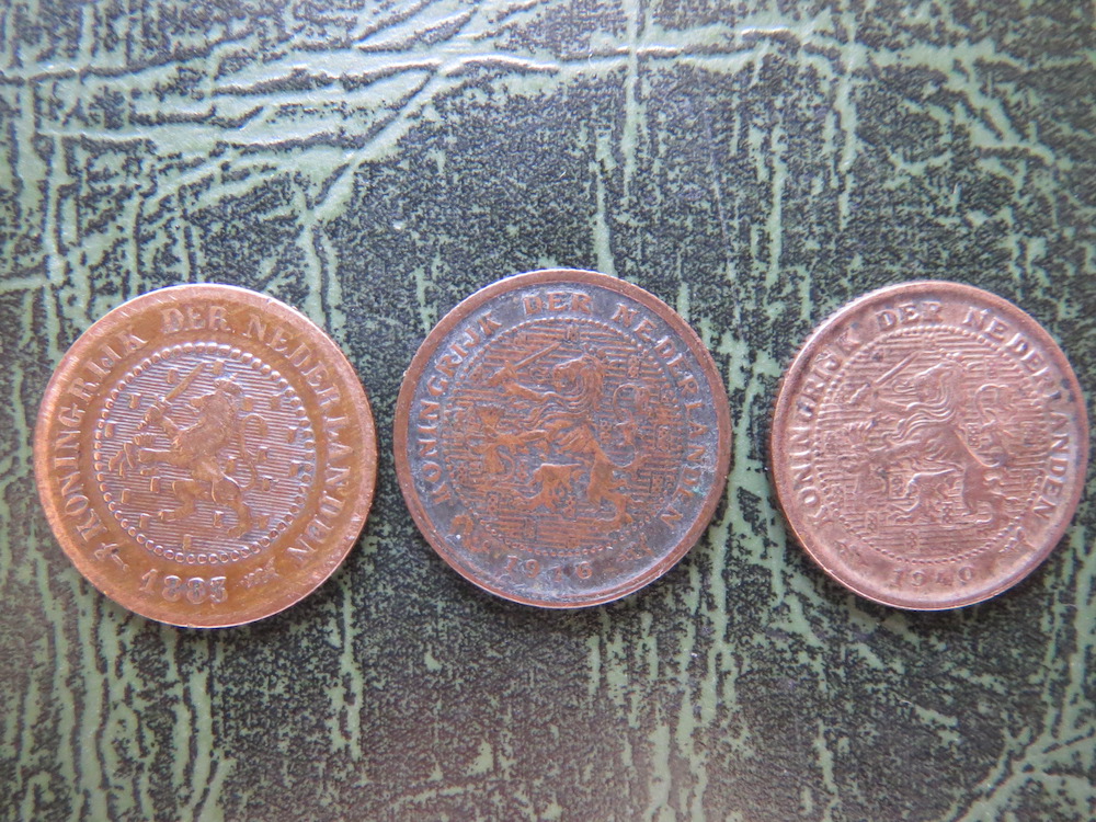 Netherlands, half cents, bronze, 1883, 1916, 1914 (C-NLD-0,05-01)