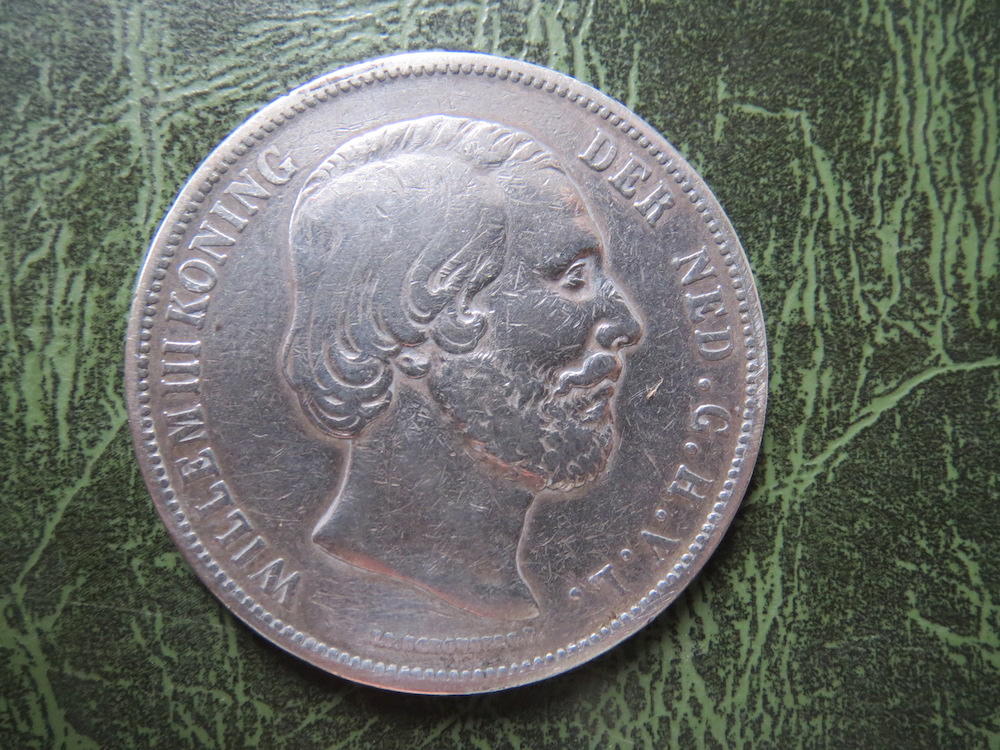 Netherlands, 2.5 guilders, silver, King Willem III, 1865 (C-NLD-250-01)