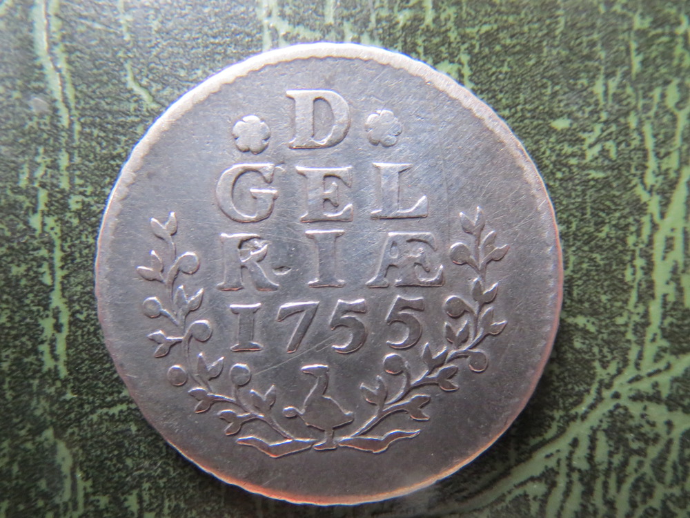 Netherlands, Duchy of Gelderland, 10 cents, silver, 1755 (C-NLD-10-02)